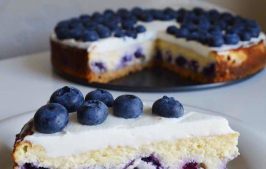 čučoriedkový cheesecake