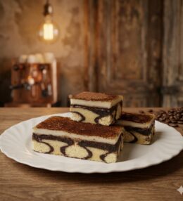 Ranná rosa – nadýchaný koláč s tvarohovými guličkami a jemným krémom