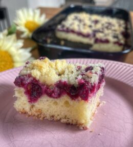 Babičkin kysnutý čučoriedkový koláč – nadýchaný recept s chrumkavou posýpkou